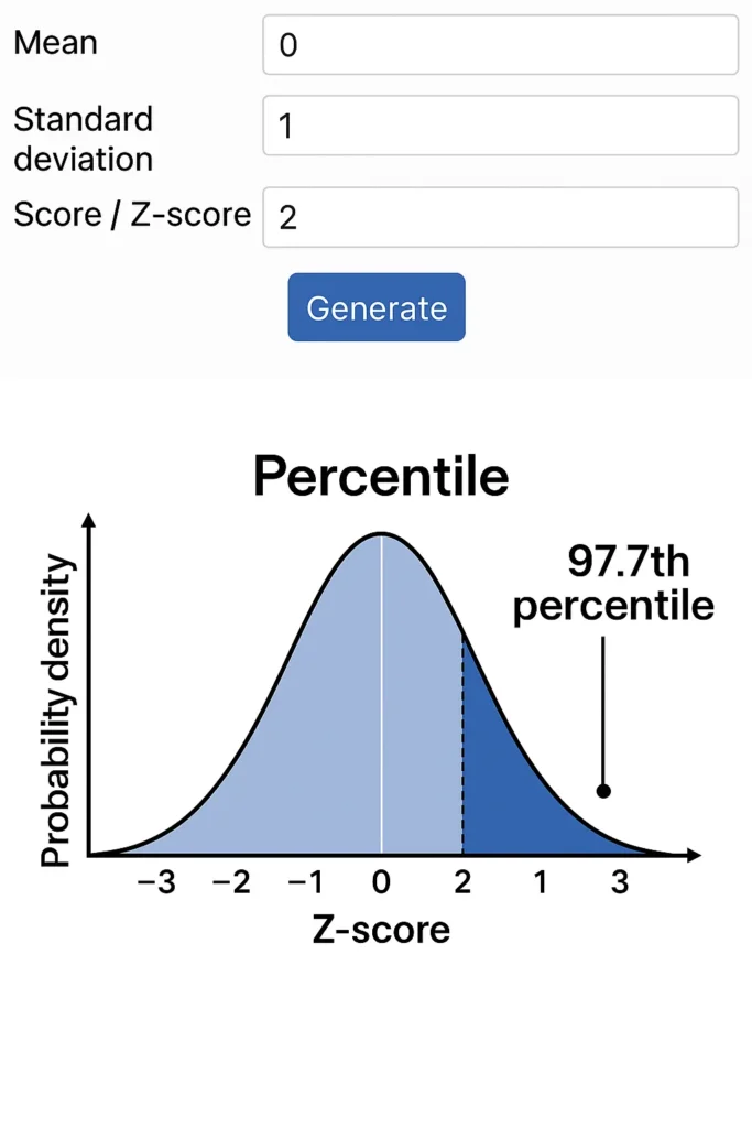 Normal Distribution Percentile Graph